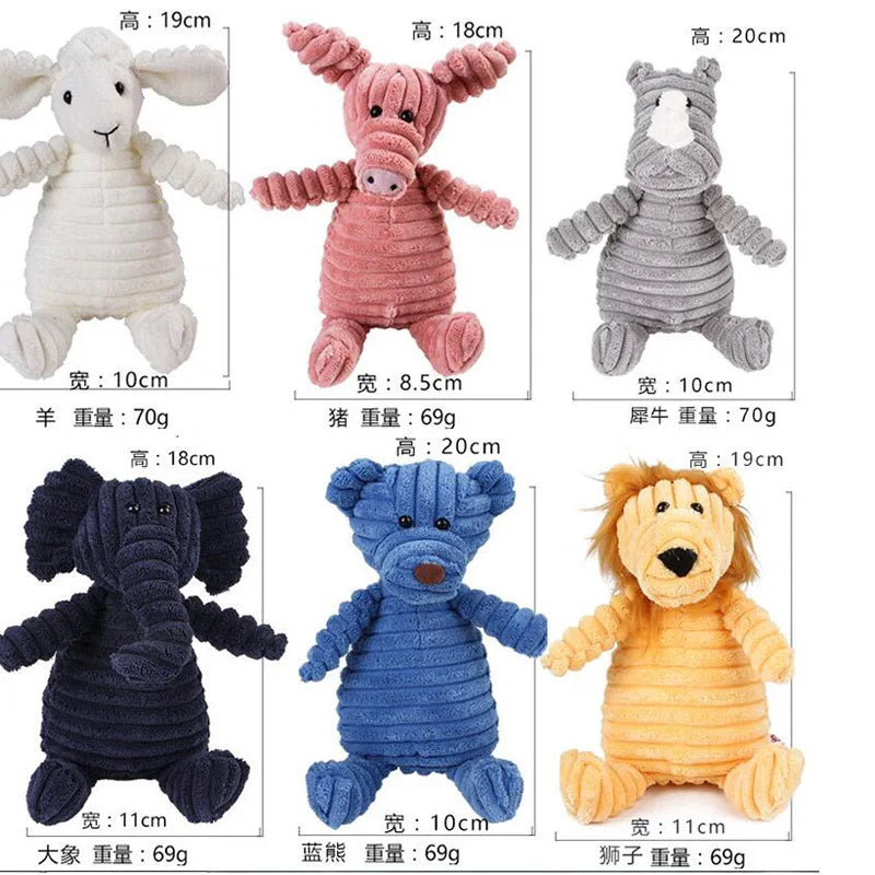 Plush Squeaky Dog Toy - Bite-Resistant Animal Toy for Puppies & Dogs