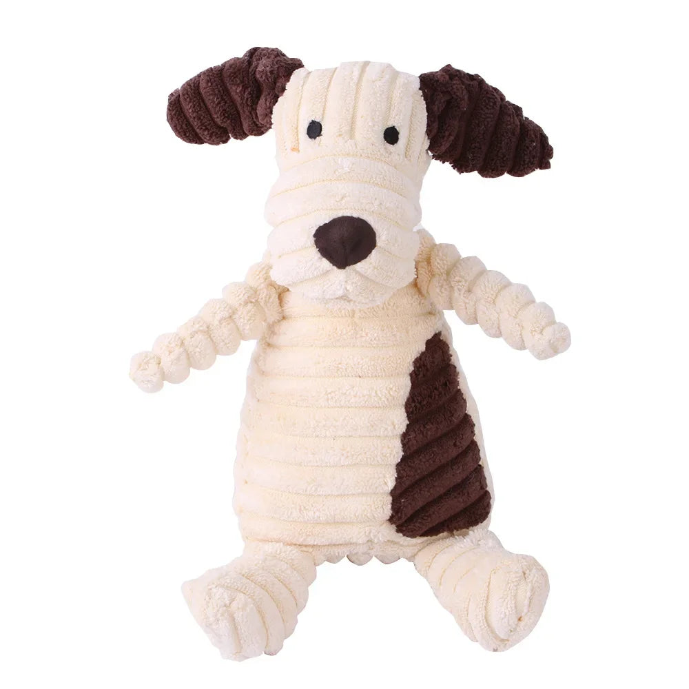 Plush Squeaky Dog Toy - Bite-Resistant Animal Toy for Puppies & Dogs
