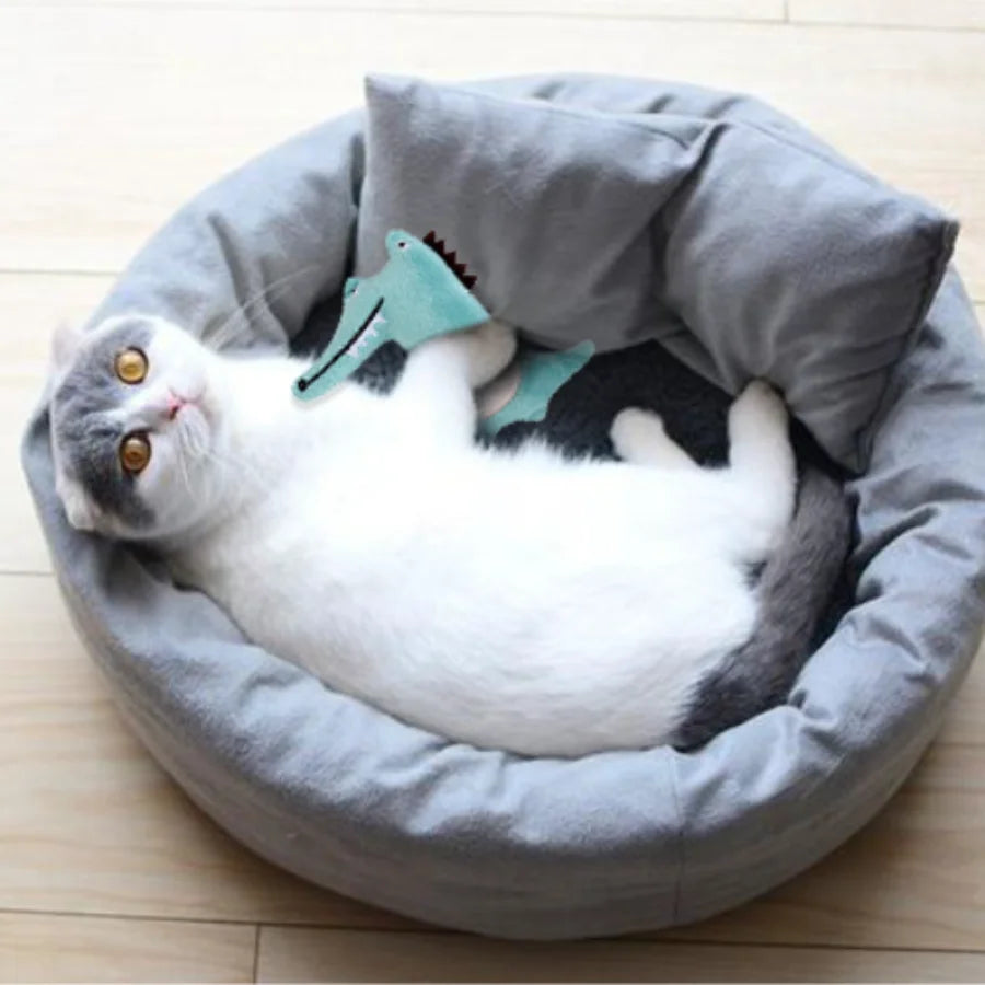 Cute Plush Cat Chew Toy - Cartoon Molar Bite & Interactive Play