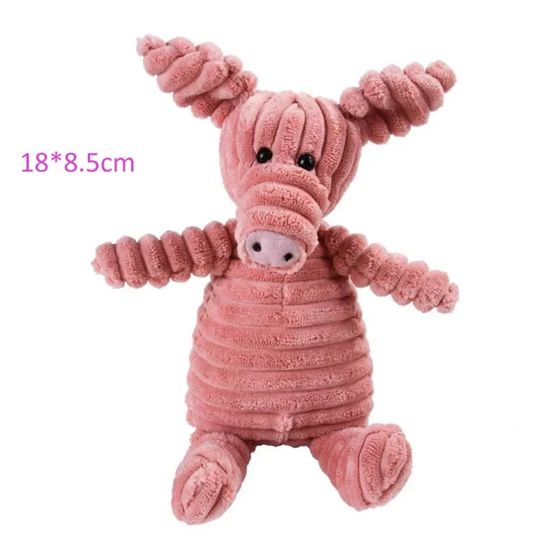 Plush Squeaky Dog Toy - Bite-Resistant Animal Toy for Puppies & Dogs