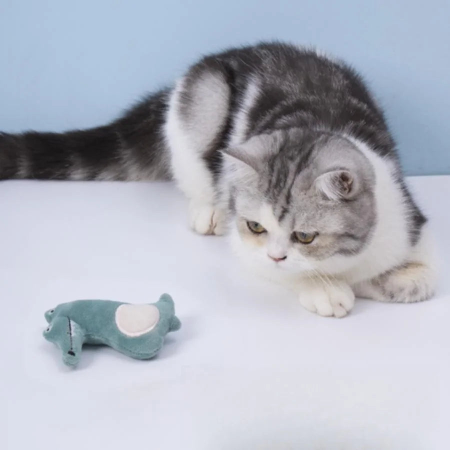 Cute Plush Cat Chew Toy - Cartoon Molar Bite & Interactive Play
