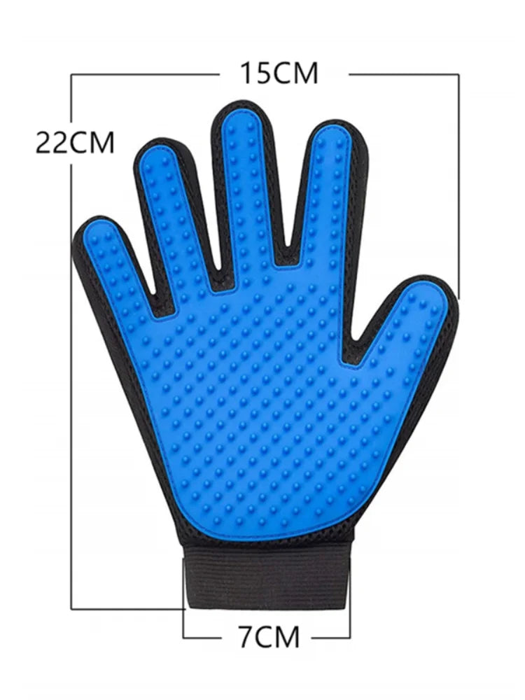 Pet Grooming Glove - Hair Deshedding Brush & Massage Comb for Cats & Dogs