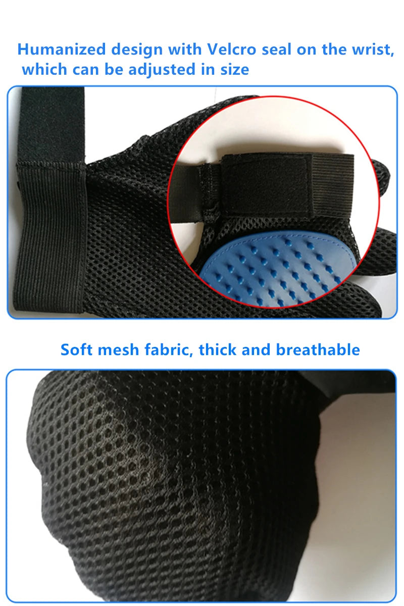 Pet Grooming Glove - Hair Deshedding Brush & Massage Comb for Cats & Dogs