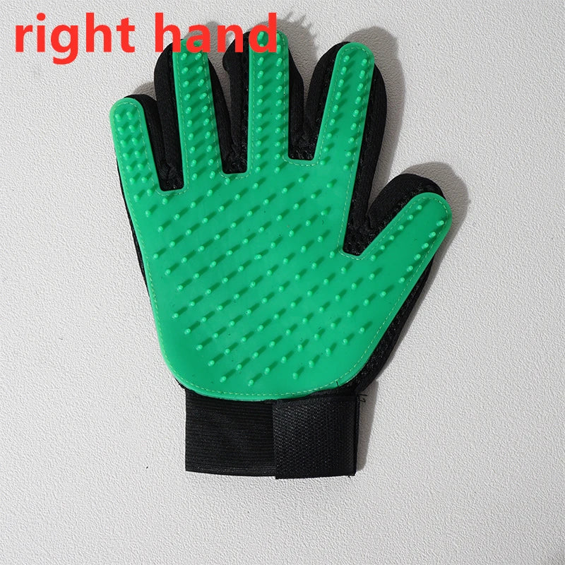 Pet Grooming Glove - Hair Deshedding Brush & Massage Comb for Cats & Dogs