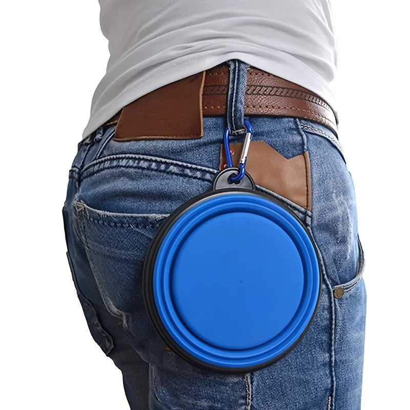 Portable Silicone Collapsible Pet Bowl - Durable Travel Food & Water Bowl