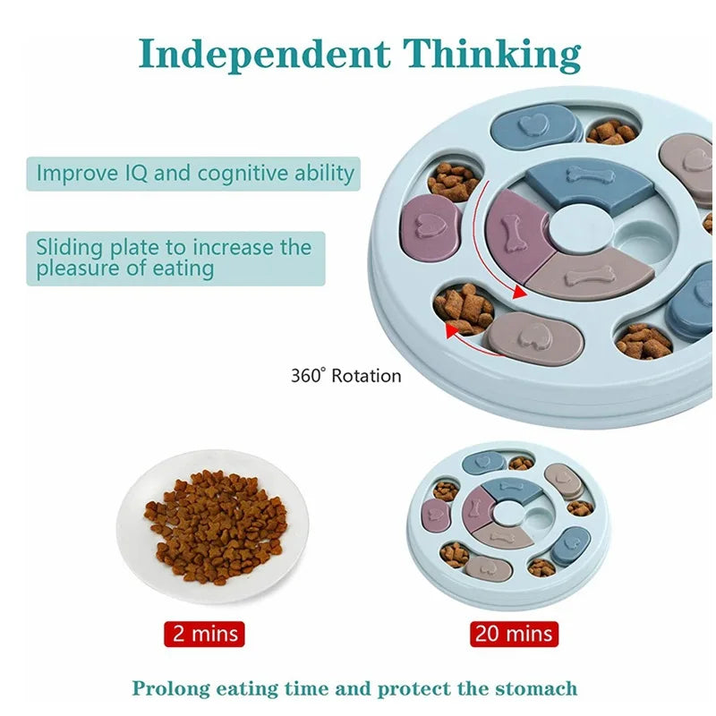 Interactive Slow Feeder Toy - Dog Training & Boredom Relief Bowl