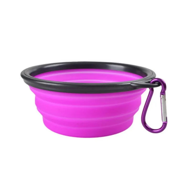 Portable Silicone Collapsible Pet Bowl - Durable Travel Food & Water Bowl