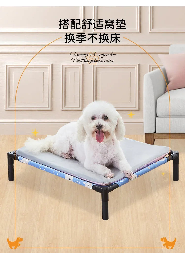 Elevated Folding Pet Bed - Portable Washable Dog & Cat Camping Bed