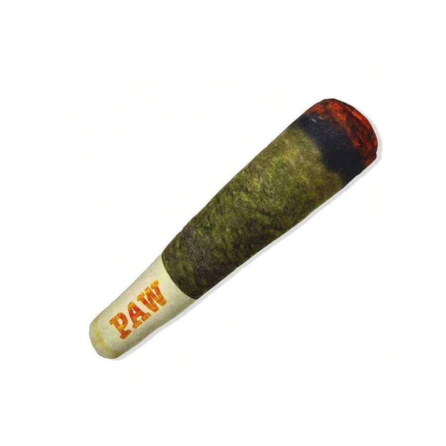 Cigar Plush Squeaky Dog Toy - Funny Chew Toy for Small & Medium Dogs