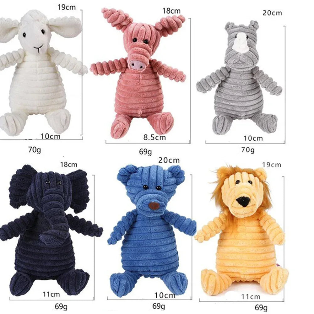Plush Squeaky Dog Toy - Bite-Resistant Animal Toy for Puppies & Dogs