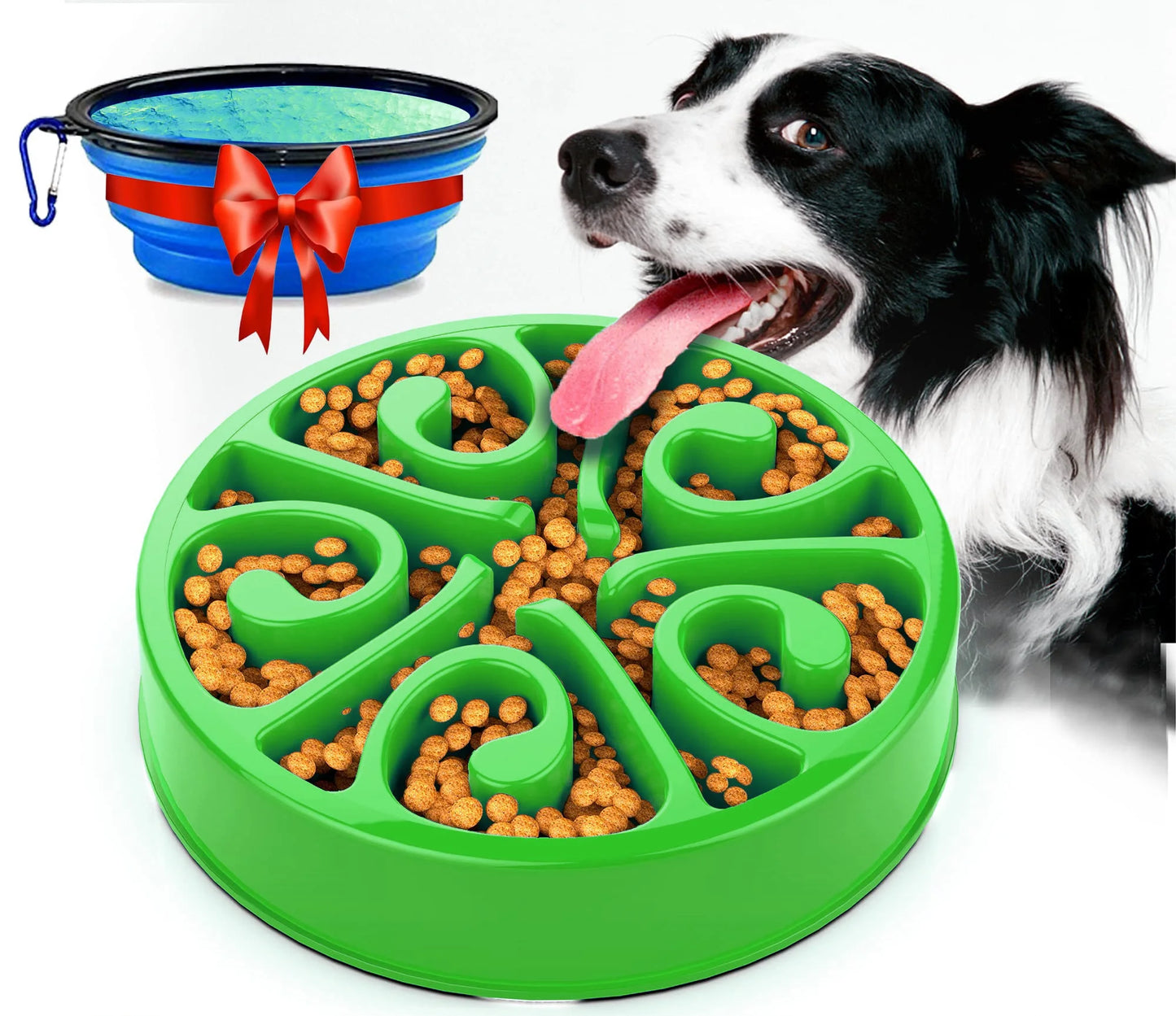 Slow Feeder Dog Bowl - Non-Slip, Anti-Gulping, Eco-Friendly Dish