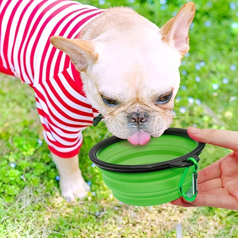 Portable Silicone Collapsible Pet Bowl - Durable Travel Food & Water Bowl