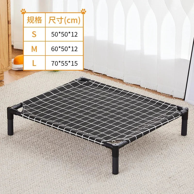 Elevated Folding Pet Bed - Portable Washable Dog & Cat Camping Bed