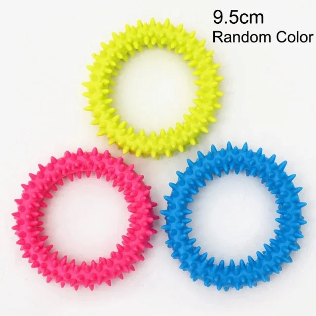 Rubber Chew Toy for Small Dogs - Bite-Resistant & Teeth Cleaning