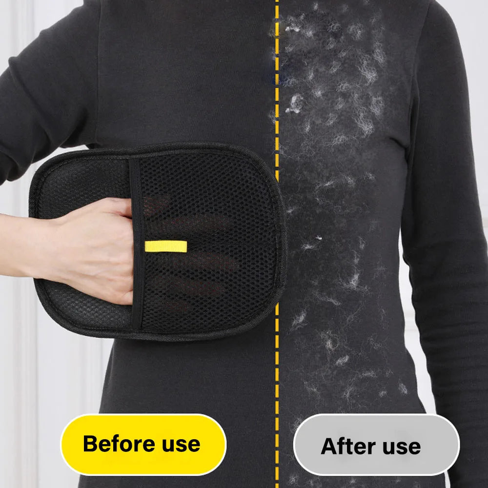 Static Dedusting Pet Grooming Gloves - Hair Remover for Dog & Cat