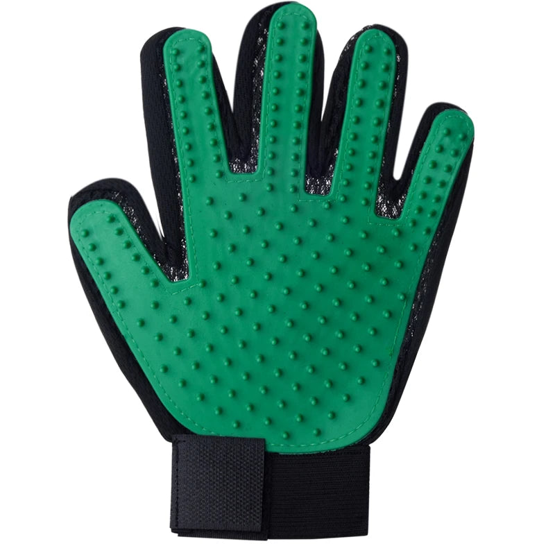 Pet Grooming Glove - Hair Deshedding Brush & Massage Comb for Cats & Dogs