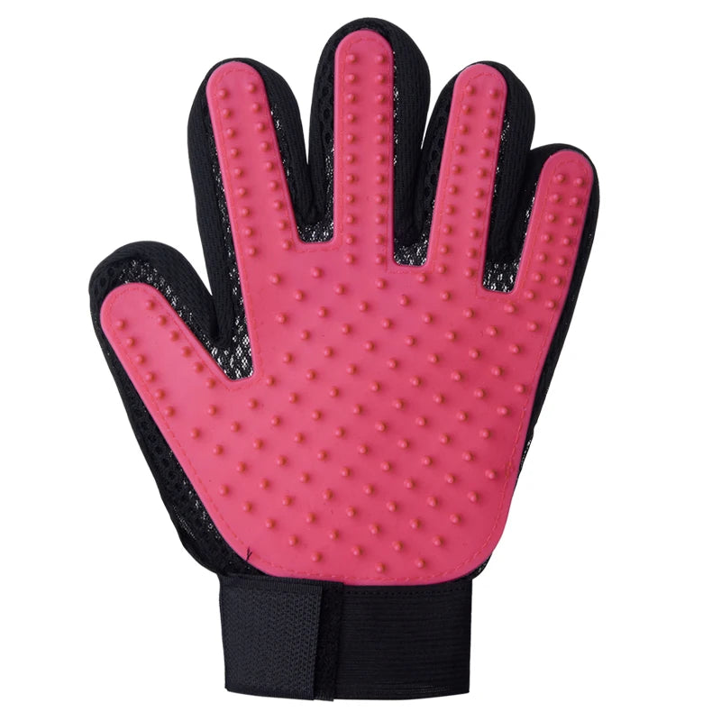 Pet Grooming Glove - Hair Deshedding Brush & Massage Comb for Cats & Dogs