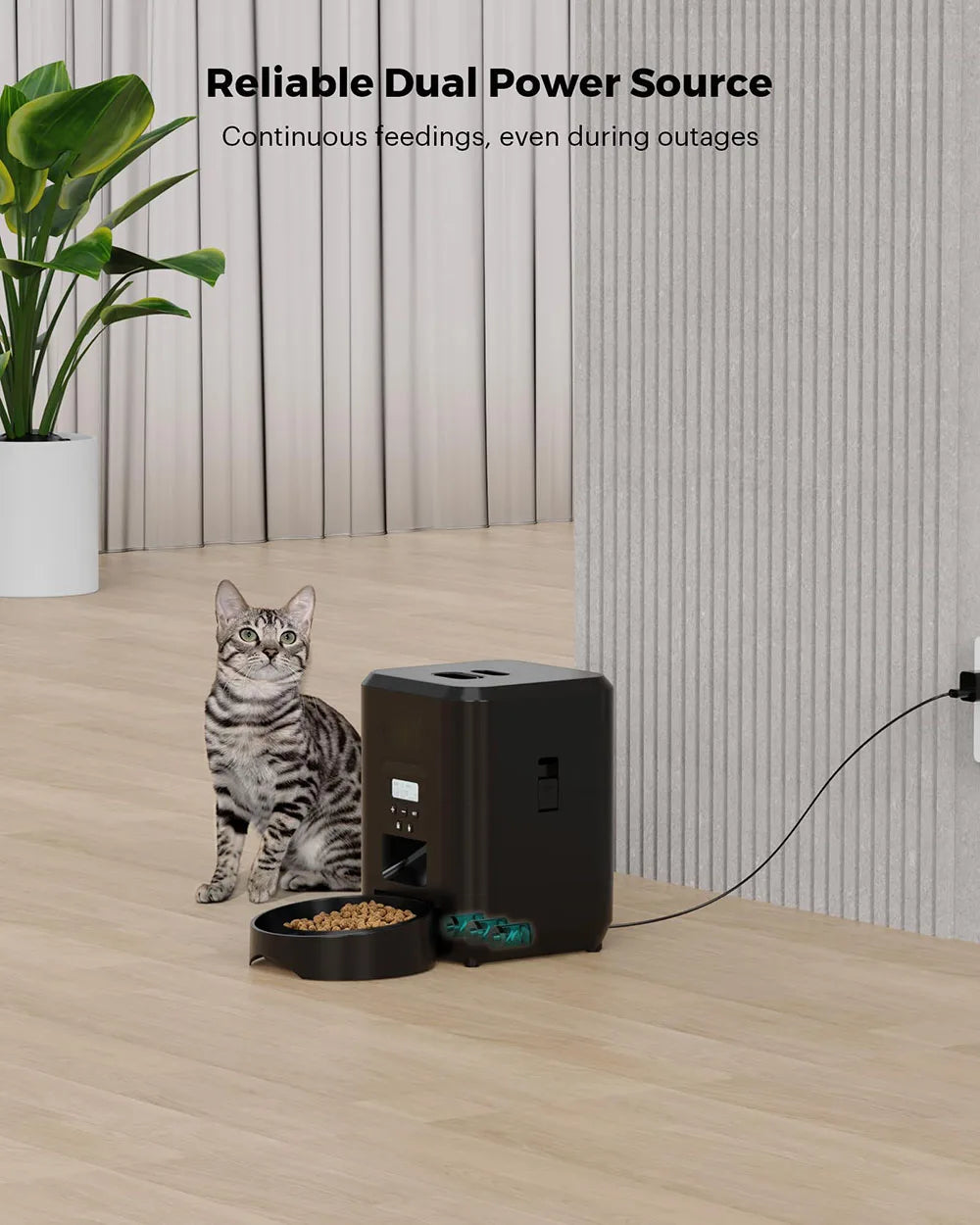 Smart Automatic Slow Feeder - Timed Quantitative Cat & Dog Food Dispenser
