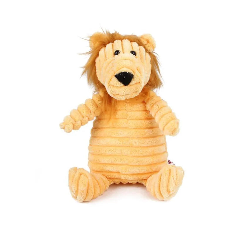 Plush Squeaky Dog Toy - Bite-Resistant Animal Toy for Puppies & Dogs
