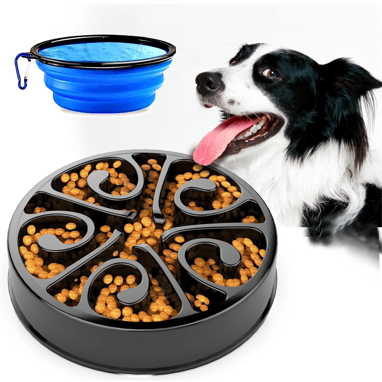 Slow Feeder Dog Bowl - Non-Slip, Anti-Gulping, Eco-Friendly Dish