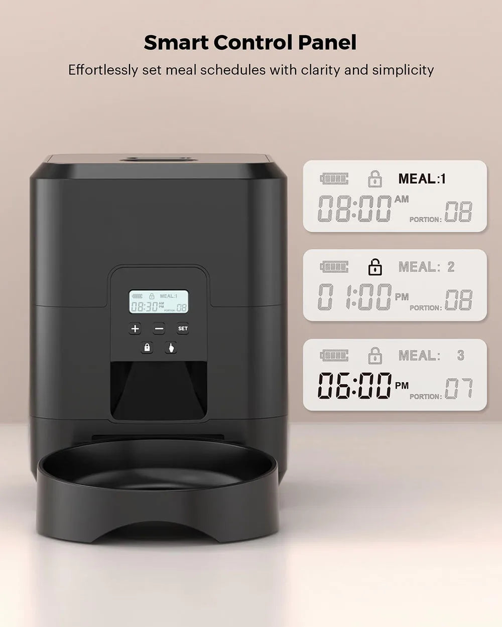Smart Automatic Slow Feeder - Timed Quantitative Cat & Dog Food Dispenser