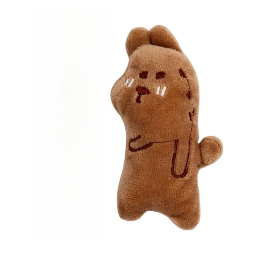 Cute Plush Cat Chew Toy - Cartoon Molar Bite & Interactive Play