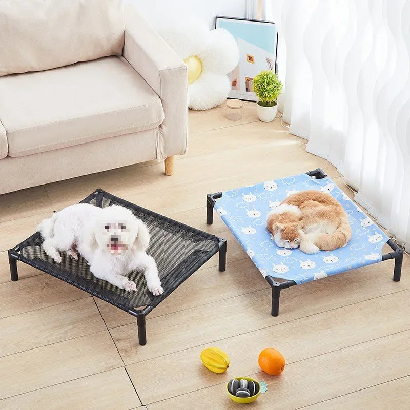 Elevated Folding Pet Bed - Portable Washable Dog & Cat Camping Bed