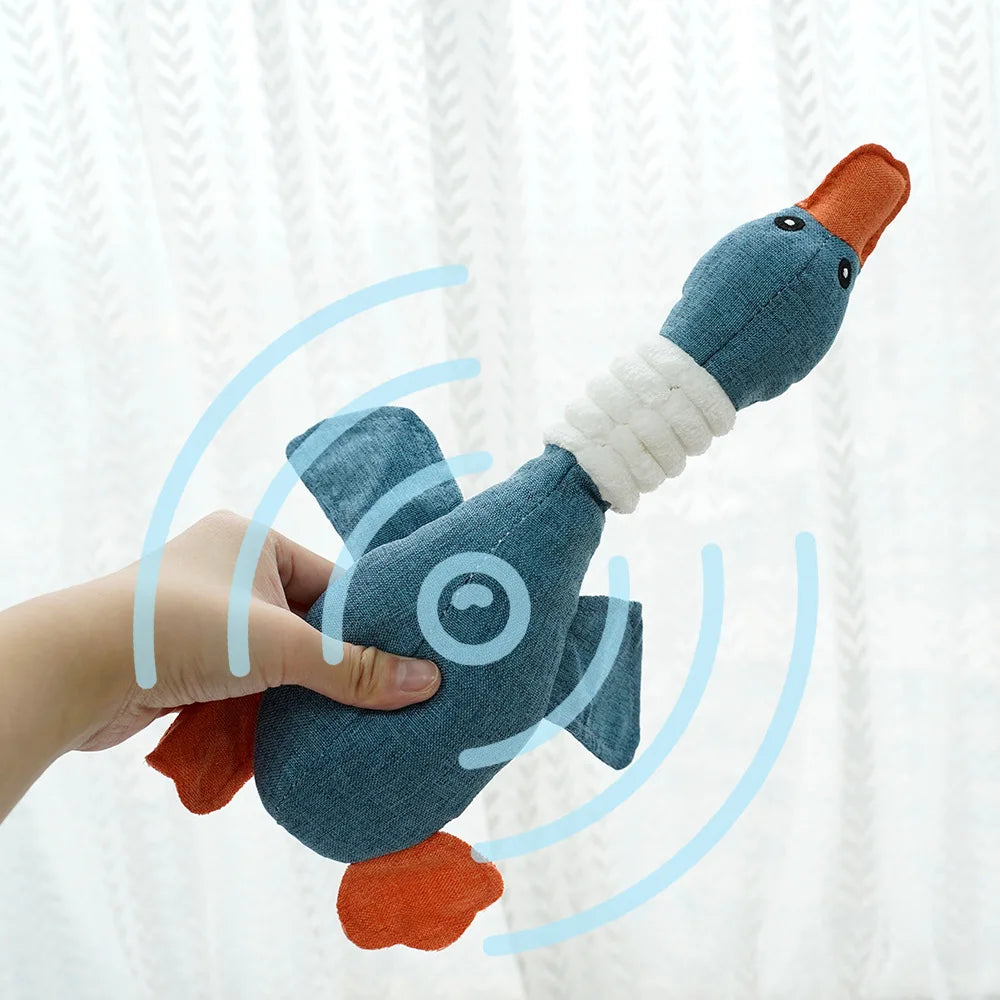 Geese Sound Pet Toy - Bite-Resistant, Teeth Cleaning Toy for Dogs & Cats