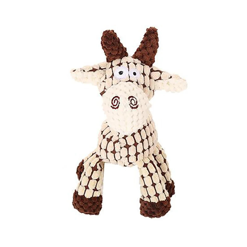 Plush Squeaky Dog Toy - Bite-Resistant Animal Toy for Puppies & Dogs