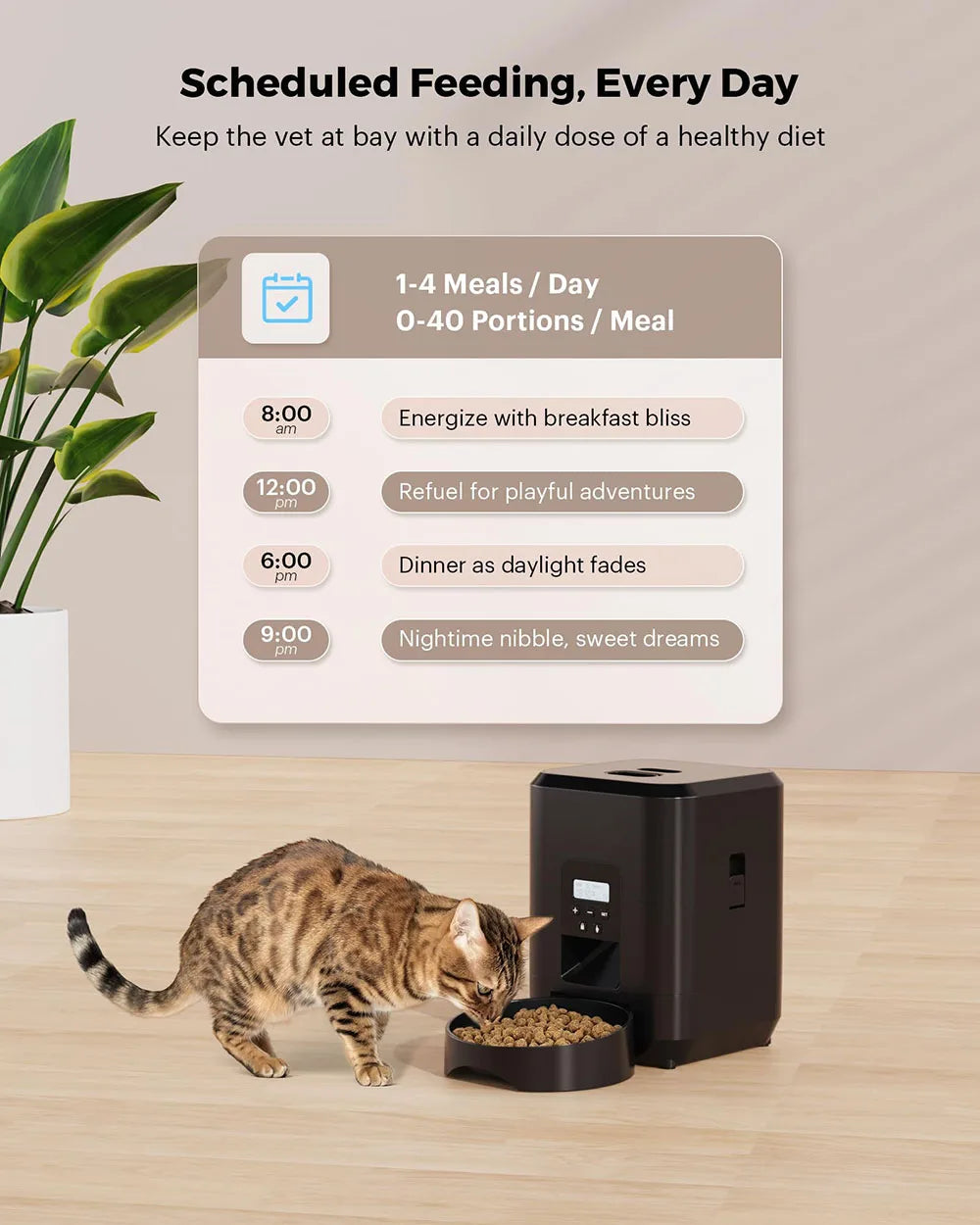 Smart Automatic Slow Feeder - Timed Quantitative Cat & Dog Food Dispenser
