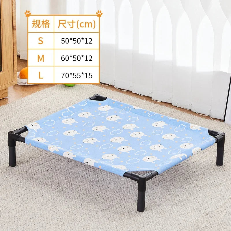 Elevated Folding Pet Bed - Portable Washable Dog & Cat Camping Bed