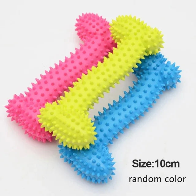 Rubber Chew Toy for Small Dogs - Bite-Resistant & Teeth Cleaning