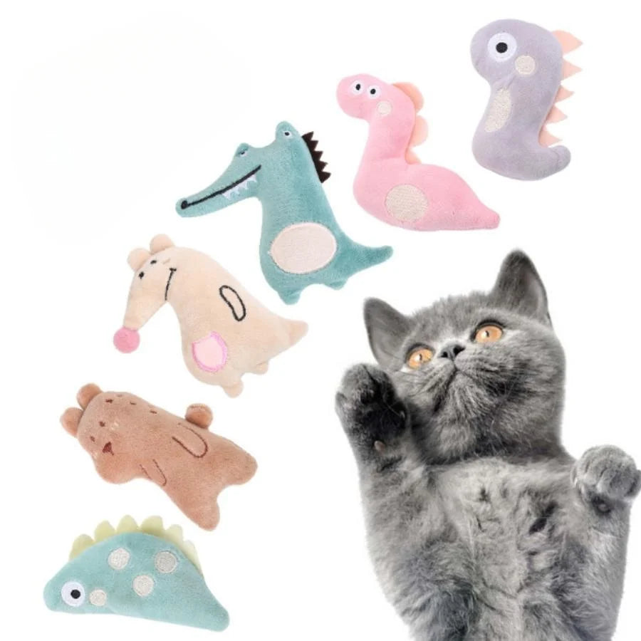 Cute Plush Cat Chew Toy - Cartoon Molar Bite & Interactive Play