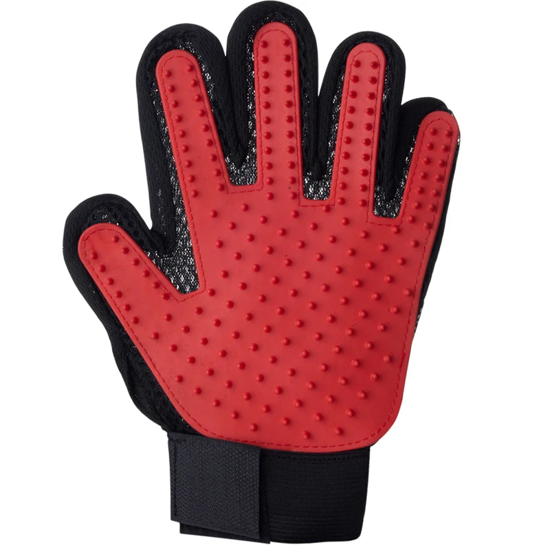 Pet Grooming Glove - Hair Deshedding Brush & Massage Comb for Cats & Dogs