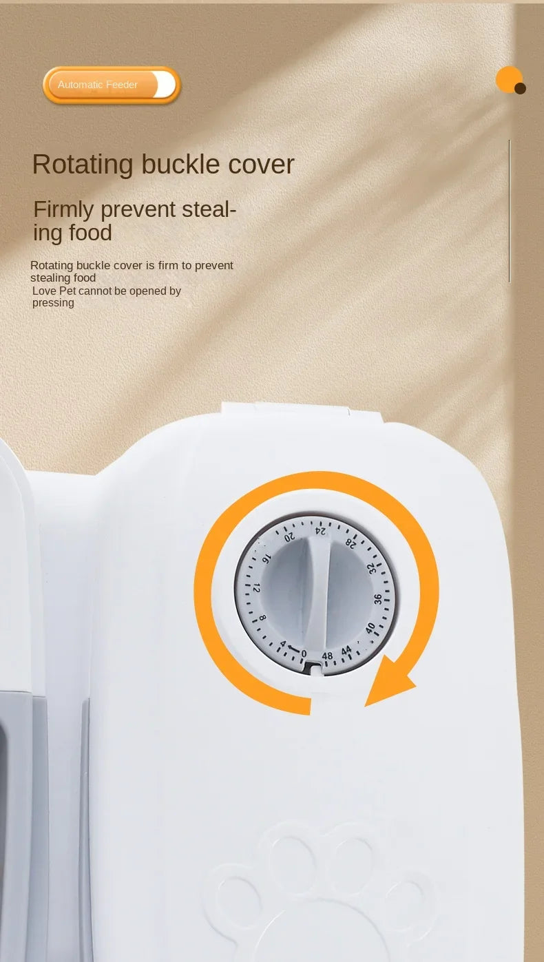 Smart 4L Automatic Pet Feeder - APP & WIFI Controlled for Dogs & Cats