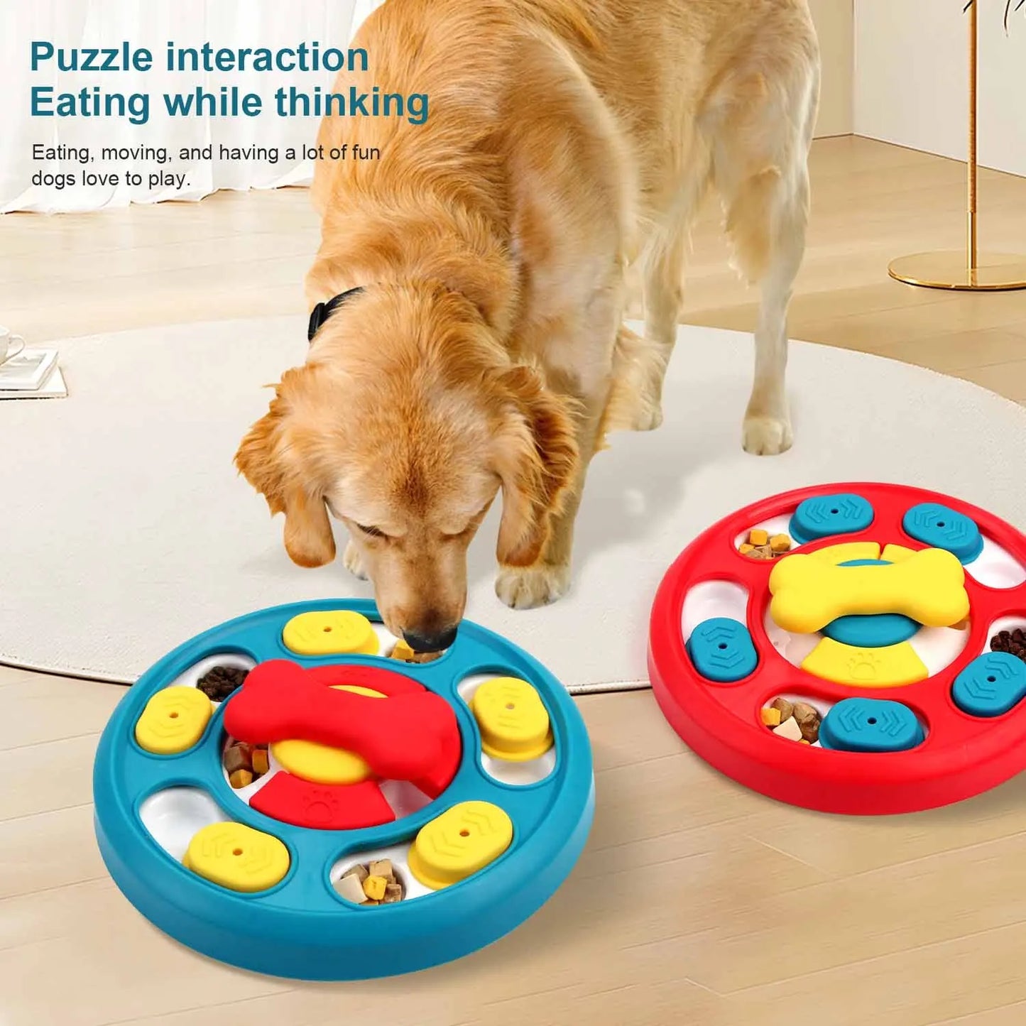 Anti-Gulping Slow Feeder Dog Bowl - Non-Slip Eco Dish for All Sizes