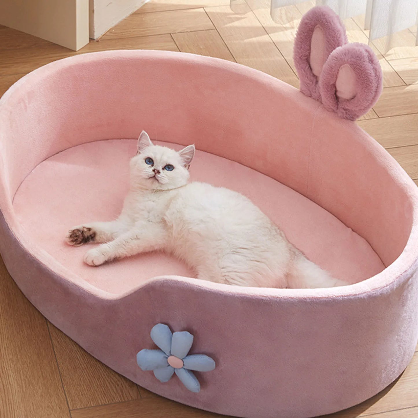 Detachable Washable Soft Pet Bed - All-Season Comfort