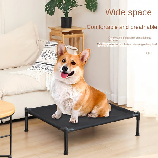 Elevated Folding Pet Bed - Portable Washable Dog & Cat Camping Bed