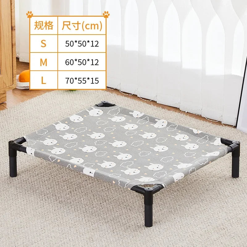 Elevated Folding Pet Bed - Portable Washable Dog & Cat Camping Bed