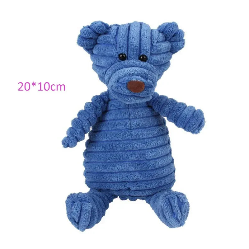 Plush Squeaky Dog Toy - Bite-Resistant Animal Toy for Puppies & Dogs