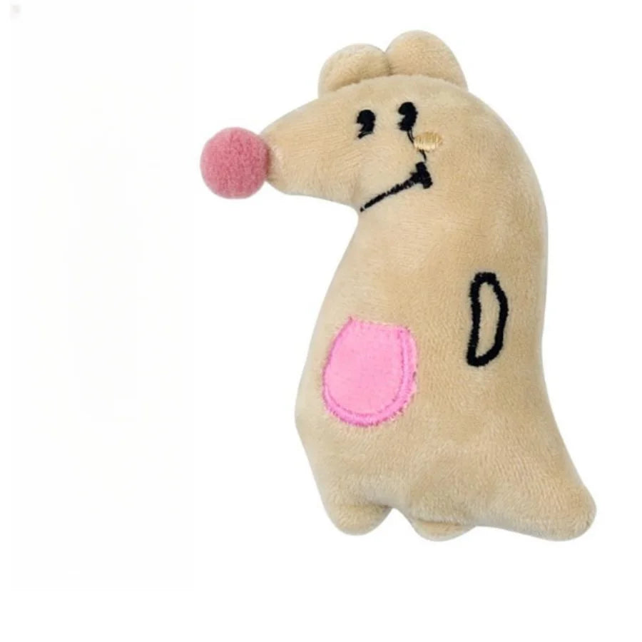 Cute Plush Cat Chew Toy - Cartoon Molar Bite & Interactive Play