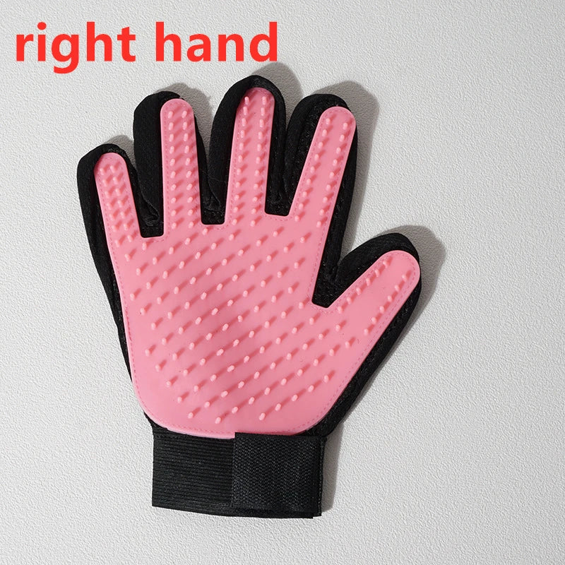 Pet Grooming Glove - Hair Deshedding Brush & Massage Comb for Cats & Dogs