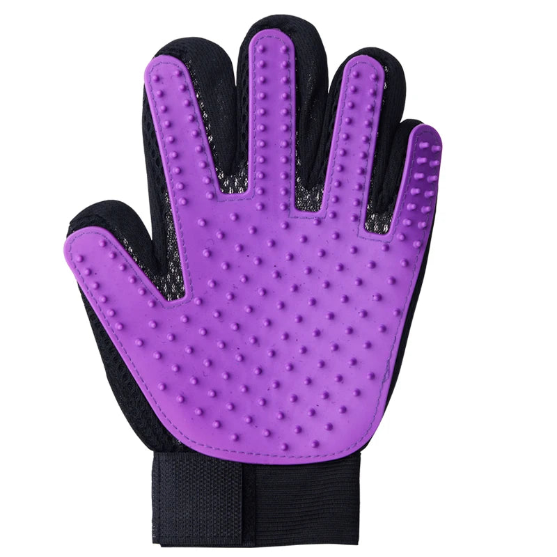 Pet Grooming Glove - Hair Deshedding Brush & Massage Comb for Cats & Dogs