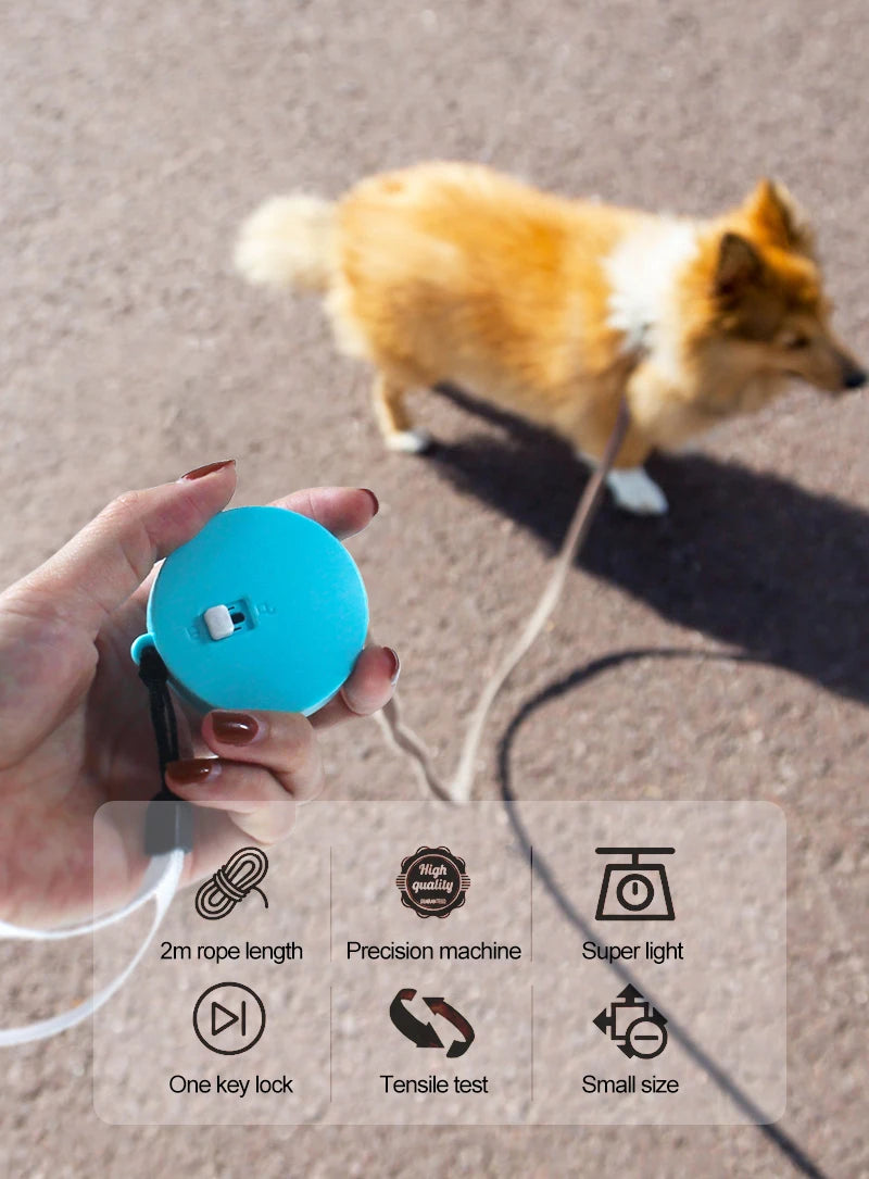 Retractable 2M Dog Leash Automatic Freely Dog Puppy Cat Traction Rope Belt Dog Leash