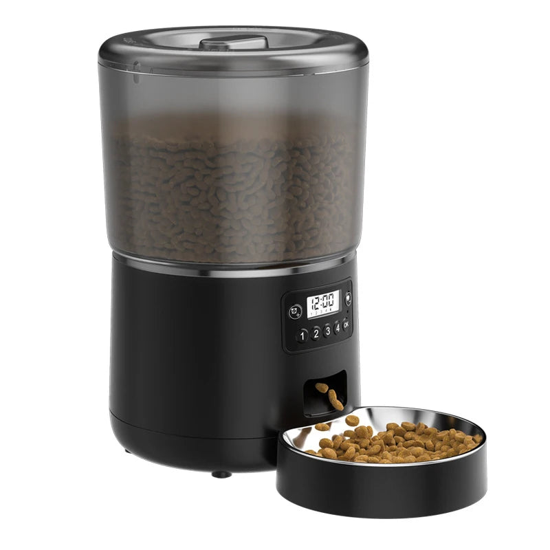 4L Smart Automatic Pet Feeder - Remote APP Controlled for Dogs & Cats