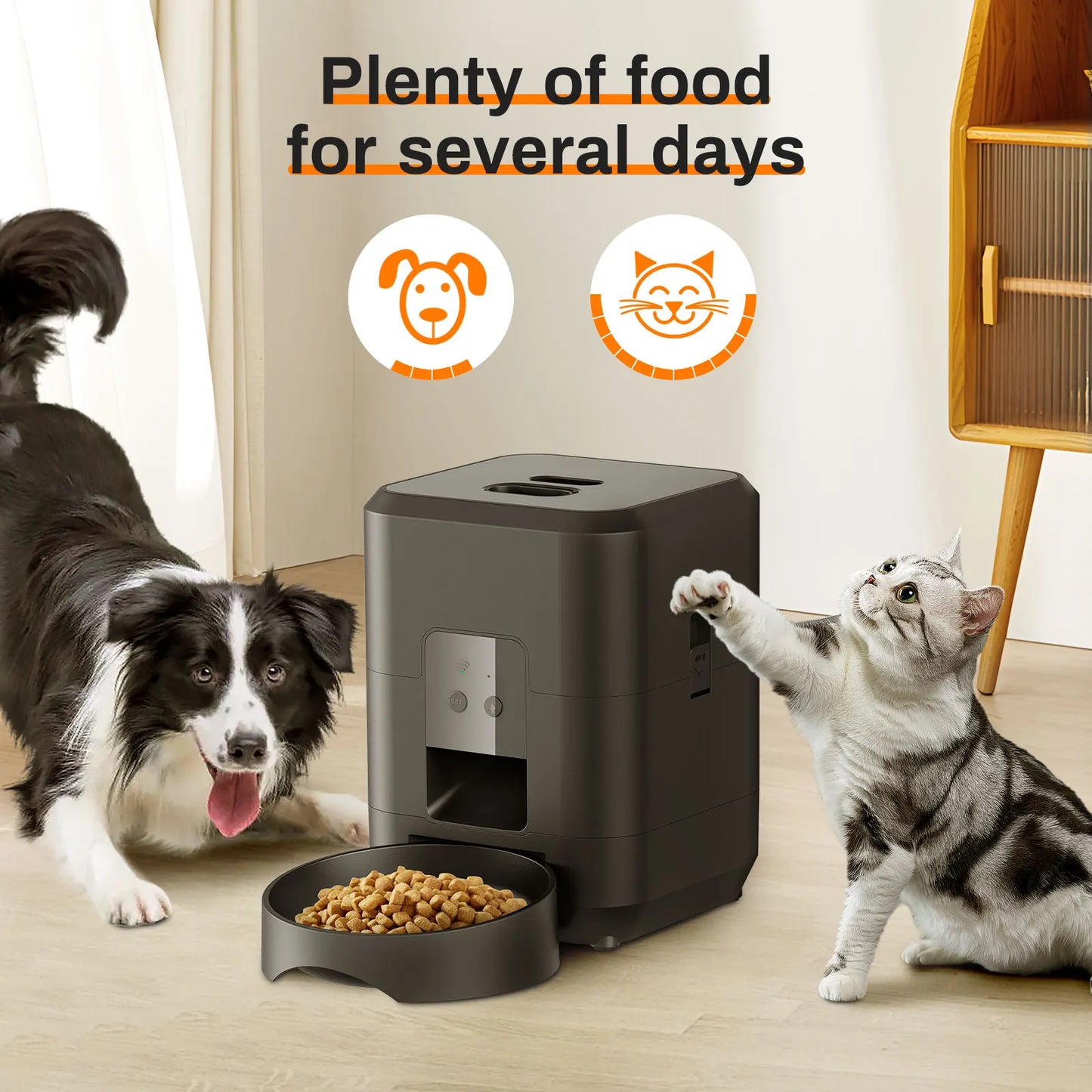 Smart Automatic Slow Feeder - Timed Quantitative Cat & Dog Food Dispenser