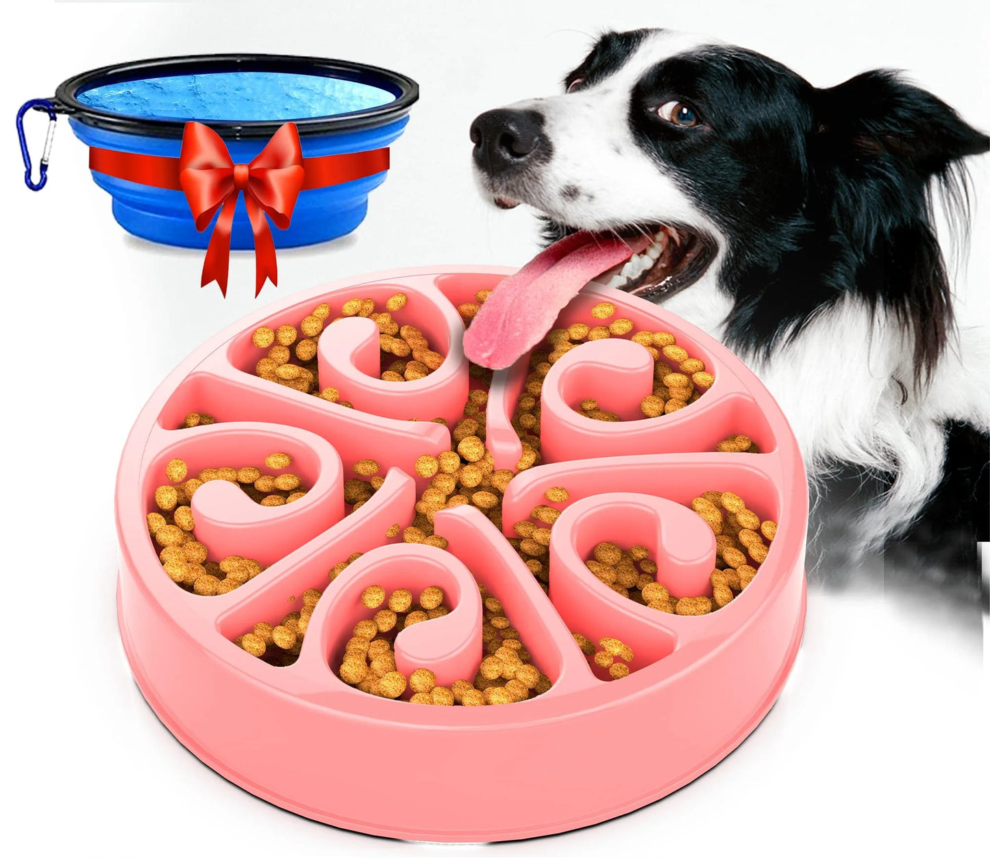 Slow Feeder Dog Bowl - Non-Slip, Anti-Gulping, Eco-Friendly Dish