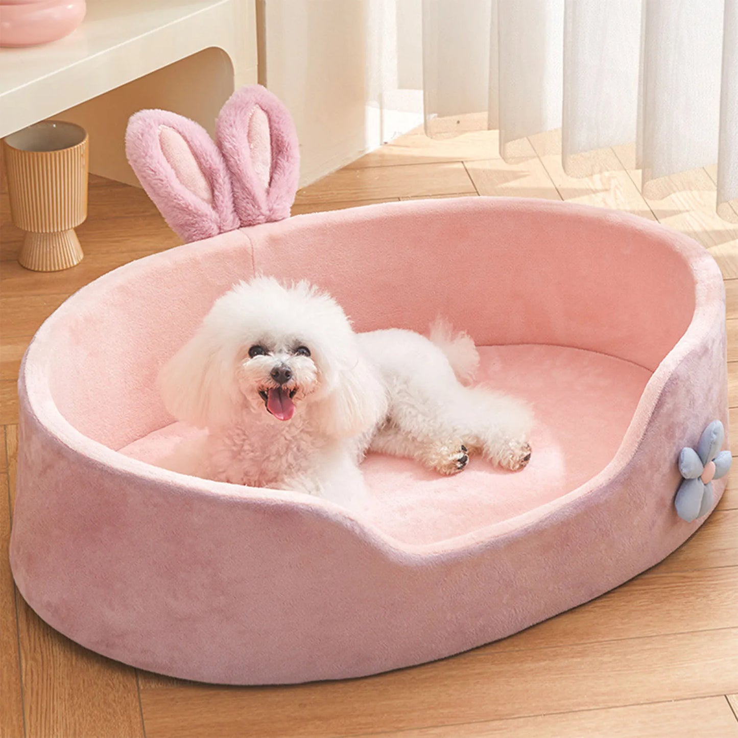 Detachable Washable Soft Pet Bed - All-Season Comfort