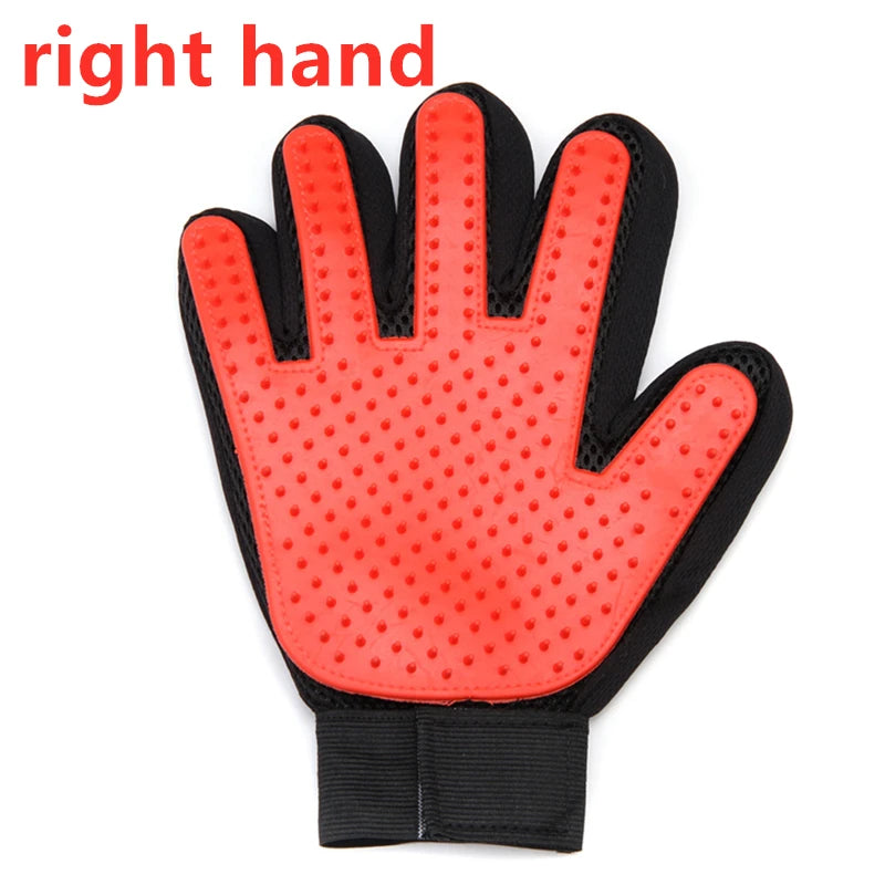 Pet Grooming Glove - Hair Deshedding Brush & Massage Comb for Cats & Dogs