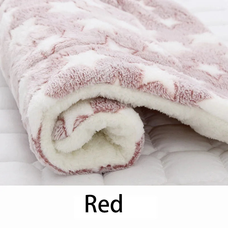 Soft Thickened Pet Sleeping Mat - Washable Warm Fleece Blanket